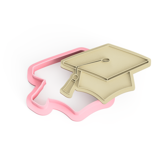 Graduation Hat Cookie Cutter and Stamp Embosser