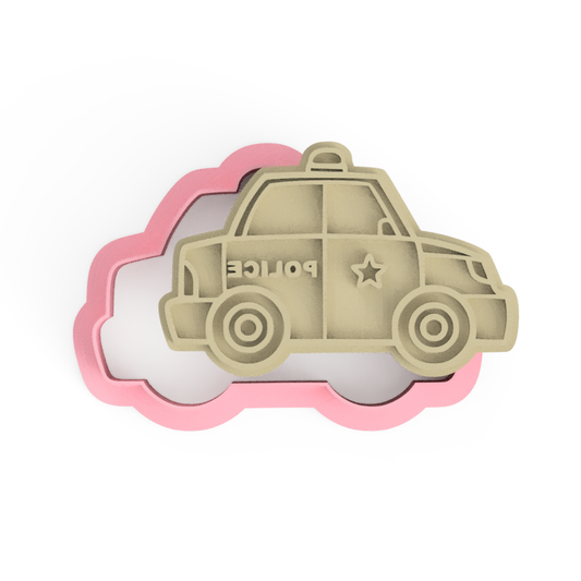 Police Car Cookie Cutter and Stamp Embosser - 5cm x 8cm