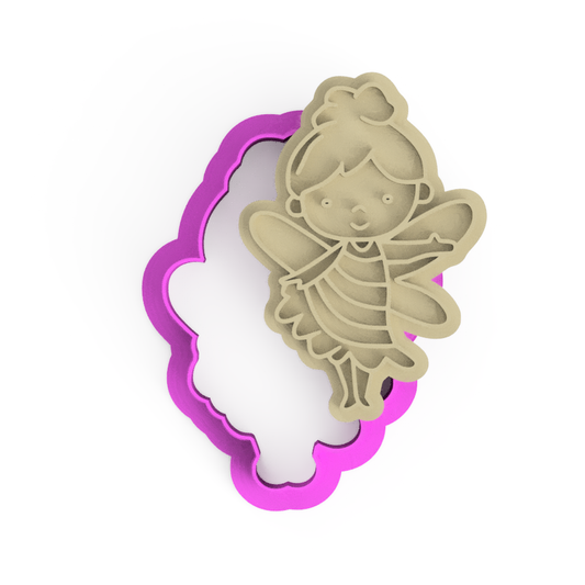 Fairy V1 Cookie Cutter and Stamp Embosser - 8cm x 5.5cm