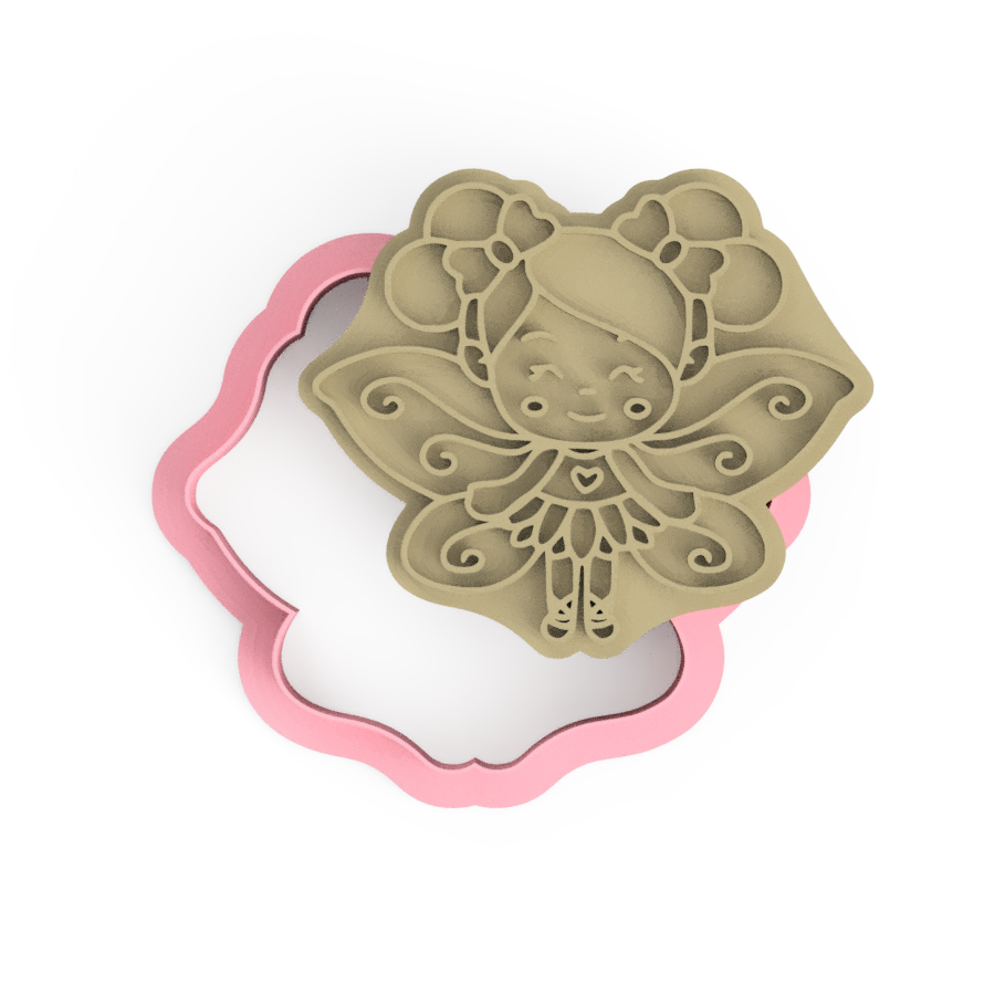 Fairy V3 Cookie Cutter and Stamp Embosser - 7cm x 8cm