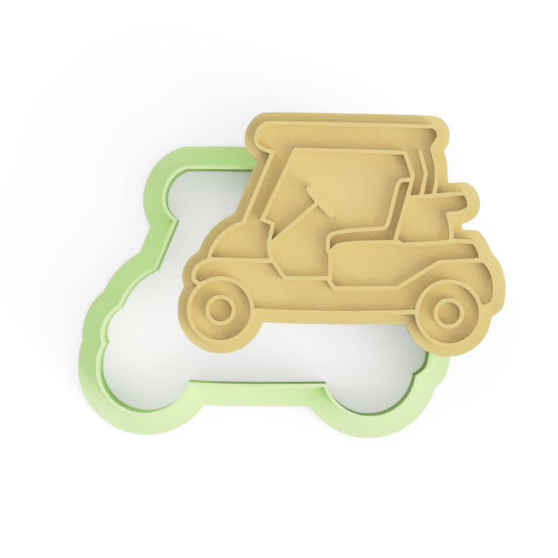 Golf Cart Cookie Cutter and Stamp Embosser - 6cm x 8cm