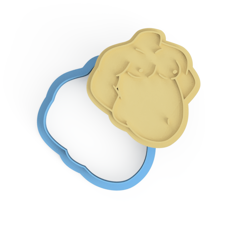 Dad Bod Cookie Cutter and Stamp Embosser Father's Day - 8cm x 7.5cm