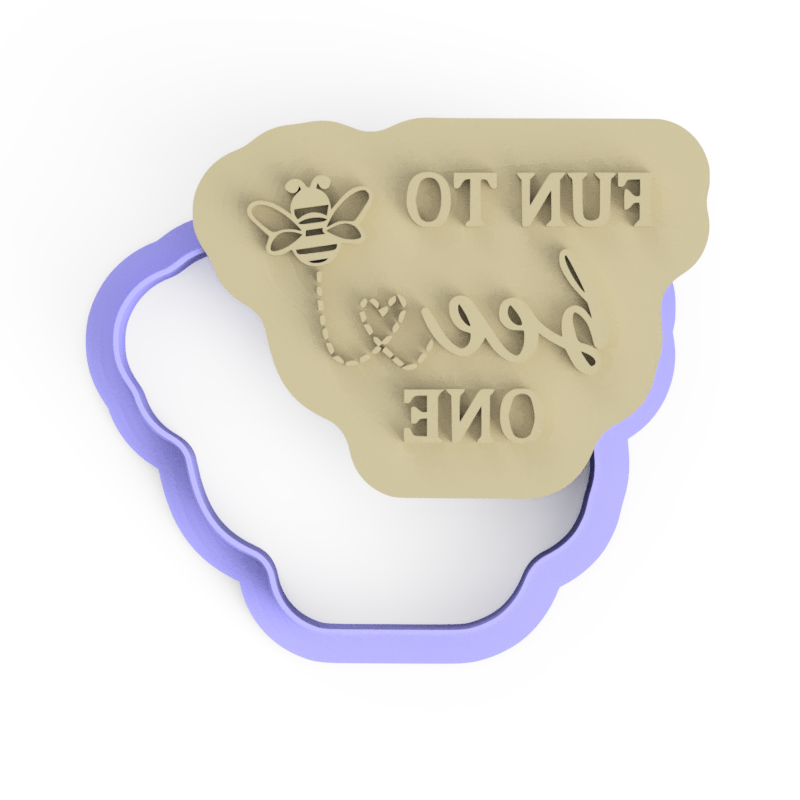 Fun to Bee One Cookie Cutter and Stamp Embosser - 5.8cm x 8cm