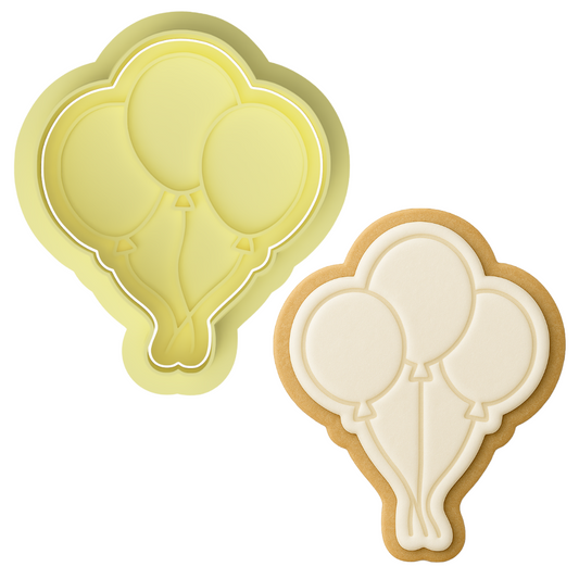 Balloons Cookie Cutter & Embossers Stamps Set Birthday  Celebration