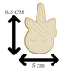 Unicorn Face Cookie Cutter & Embosser Stamp