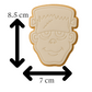 Frankenstein Cookie Cutter & Embosser Halloween Biscuit Stamp