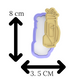 Golf Club Bag Cookie Cutter and Stamp Embosser - 8cm x 3.5cm
