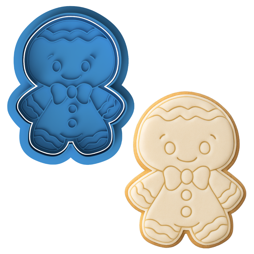 Gingerbread Man Cookie Cutter & Embosser  – Classic Christmas Design