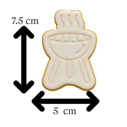 BBQ Grill Cookie Cutter & Embosser Father’s Day Biscuit Stamp