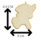 Dabbing Unicorn Cookie Cutter & Embosser Stamp