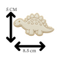 Stegosaurus Dinosaur Cookie Cutter & Embosser – Cute Jurassic Biscuit Stamp
