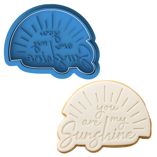 You Are My Sunshine Cookie Cutter | Sunshine Cookie Stamp | Baby Shower Cookie Embosser