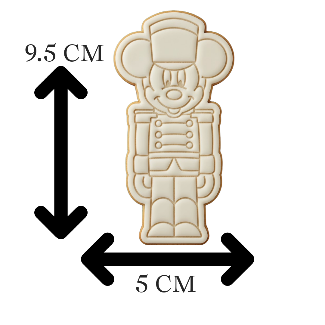 Mickey Mouse Nutcracker Cookie Cutter & Embosser – Christmas Toy Soldier Design
