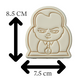 Boss Baby Cookie Cutter & Embosser – Cartoon Baby in Suit Cookie Stamp