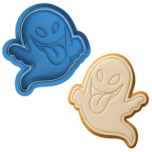 Cheeky Ghost Cookie Cutter & Embosser Halloween Biscuit Stamp
