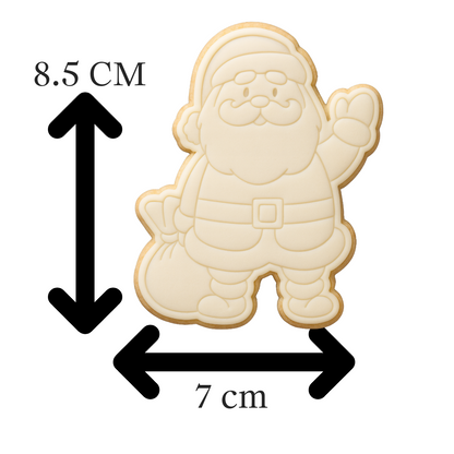 Santa Claus Cookie Cutter & Embosser – Jolly Christmas Design