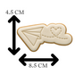 Paper Plane with Heart Trail Cookie Cutter & Embosser – Love Letter Cookie Design