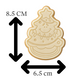 Smiley Christmas Tree Cookie Cutter & Embosser – Festive Holiday Design