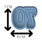 2-DIGIT Number 70 Cookie Cutter & Stamp