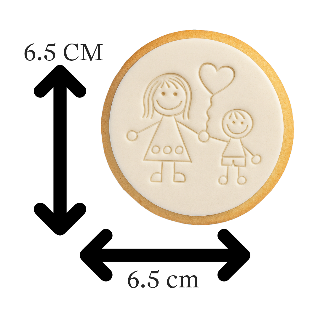 Mother & Son Cookie Cutter & Embosser Stamp