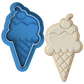Ice Cream Cone Cookie Cutter with Embosser