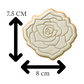 Rose Flower Cookie Cutter & Embosser – Elegant Floral Biscuit Stamp