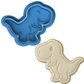 Cute T-Rex Dinosaur Cookie Cutter & Embosser – Fun Jurassic Party Biscuit Stamp