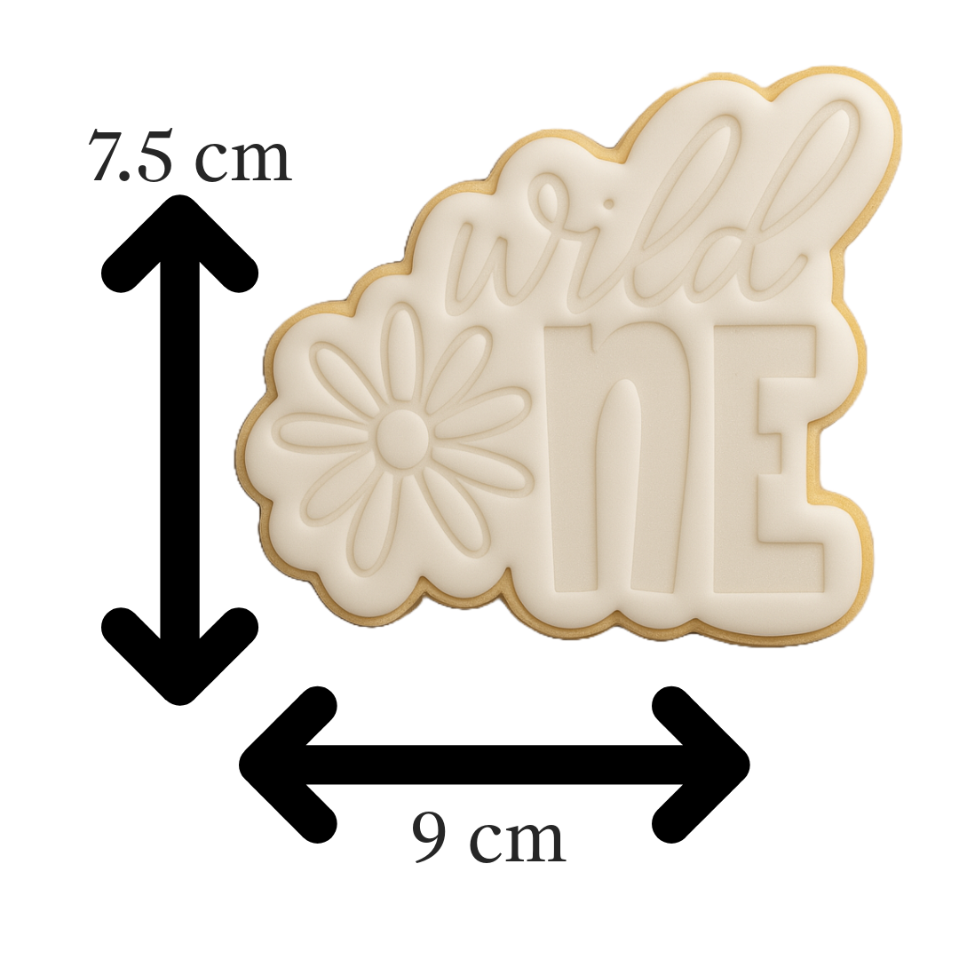Wild One Daisy Cookie Cutter | Boho 1st Birthday Cookie Stamp