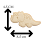 Cute Triceratops Dinosaur Cookie Cutter & Embosser – Jurassic Party Biscuit Stamp