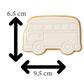 Van side Cookie Cutter & Embosser Travel Biscuit Stamp