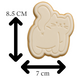 Cat Butt Cookie Cutter & Embosser Stamp