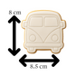 Van Cookie Cutter & Embosser Travel Biscuit Stamp