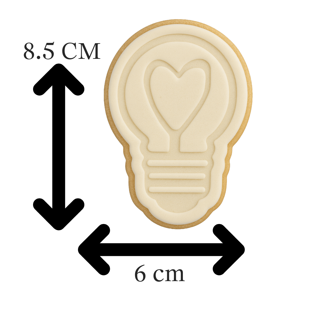 Lightbulb with Heart Cookie Cutter & Embosser Stamp