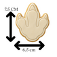 Dinosaur Footprint Cookie Cutter & Embosser – Dino Track Biscuit Stamp