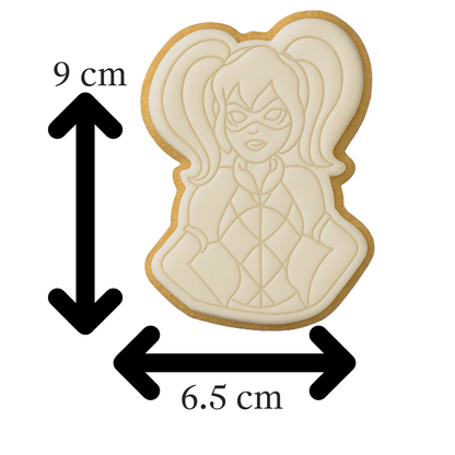 Comic Book Girl Cookie Cutter & Embosser Superhero Biscuit Stamp