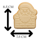 Santa in Chimney Cookie Cutter & Embosser – Christmas Cookie Design
