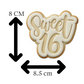 Sweet 16 Cookie Cutter & Embosser – Birthday Party Design