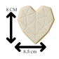 Geometric Heart Cookie Cutter & Embosser Stamp