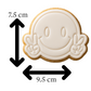 Peace Sign Smiley Face Cookie Cutter and Stamp Embosser