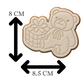 Teddy Bear with Gift Cookie Cutter & Embosser – Cute Holiday & Baby Shower Cookie Design