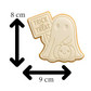 Trick or Treat Ghost Cookie Cutter & Embosser Halloween Biscuit Stamp
