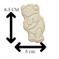 Bear Cookie Cutter & Embosser – Classic Storybook Style Winnie Inspired