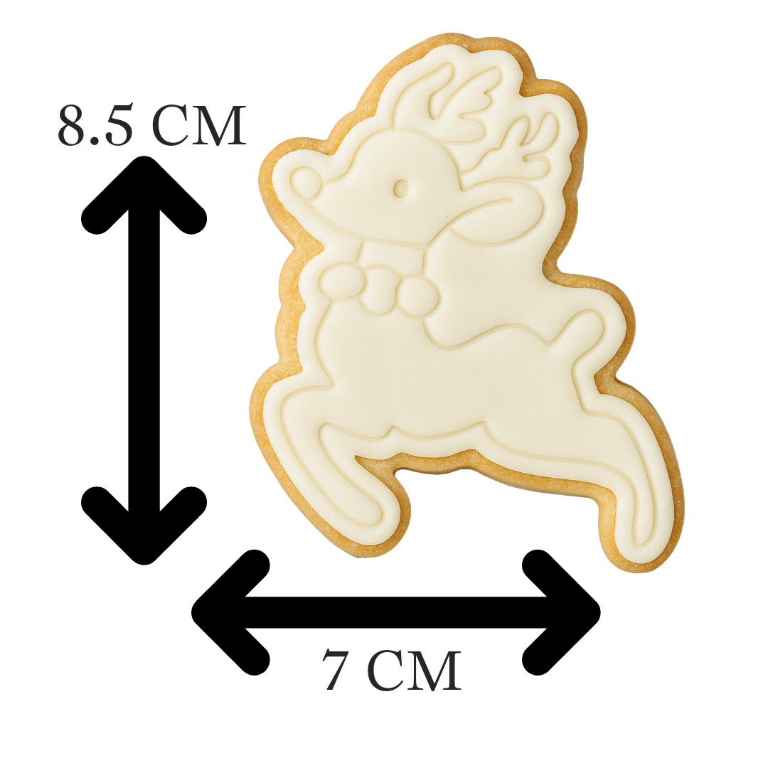 Reindeer Cookie Cutter & Embosser Christmas
