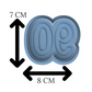 2-DIGIT Number 90 Cookie Cutter & Stamp