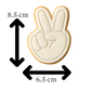 Peace Hand Cookie Cutter & Embosser Retro Biscuit Stamp