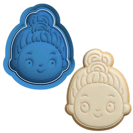 Demon Hunters Zoey Cookie Cutter & Embosser – Chibi Character Cookie Design