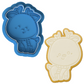 Cute Reindeer with Scarf Cookie Cutter & Embosser – Christmas Cookie Design