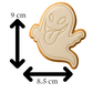 Cheeky Ghost Cookie Cutter & Embosser Halloween Biscuit Stamp