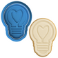 Lightbulb with Heart Cookie Cutter & Embosser Stamp