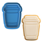 Coffee Cup Cookie Cutter with Embosser – Takeaway Latte Biscuit Stamp